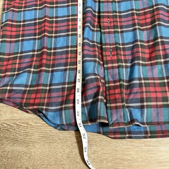 Polo Ralph Lauren Blue Red Performance Flannel Double Button Shirts Men's XL - Picture 6 of 12